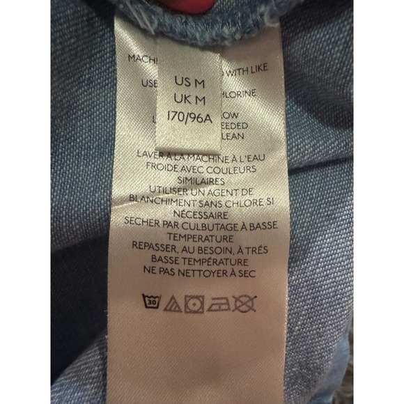 Free People Sami‎ Denim Mini Dress Collared Halter Sleeveless Button Down - Picture 9 of 12